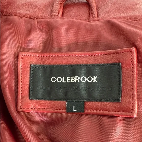 Chic Women's Red Leather Blazer - Picture 4 of 6